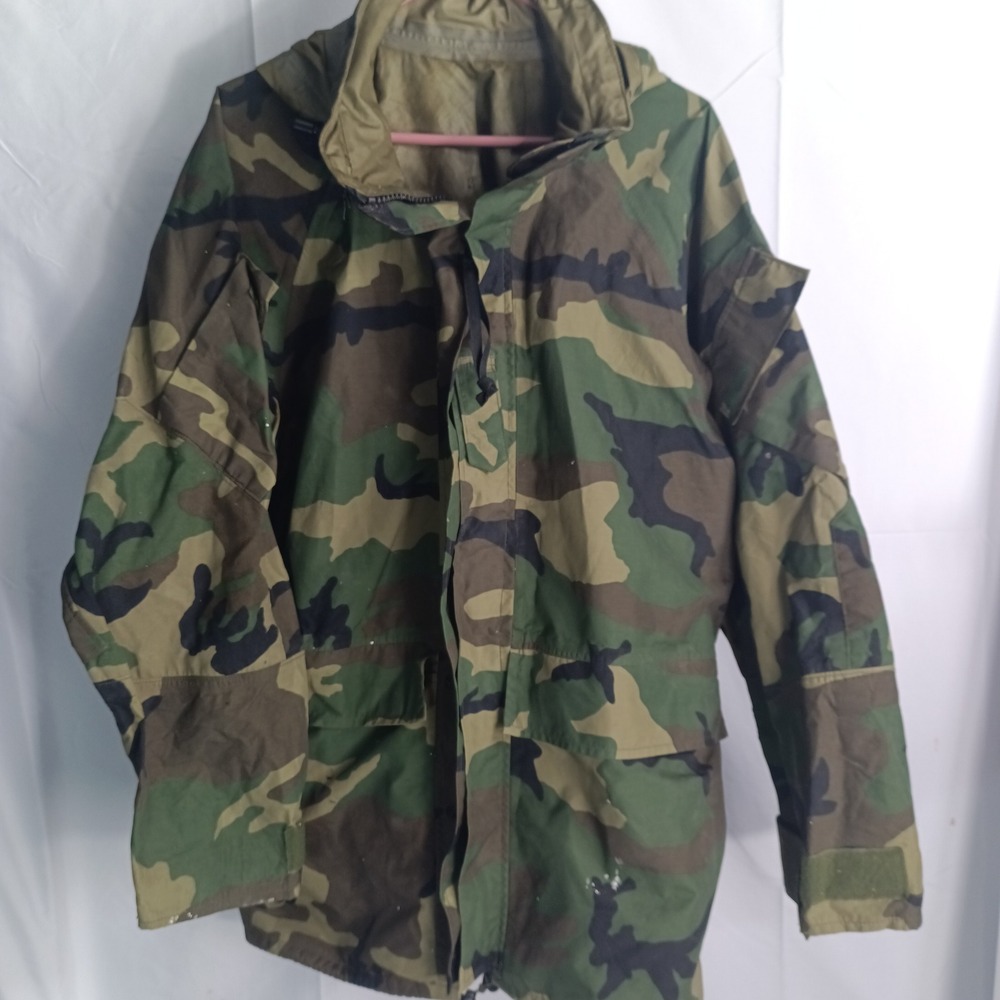 US Military ECWCS Gen I Woodland Camo Parka Tennier Industries Large Regular